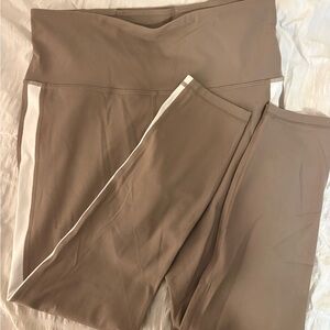 Athleta brown/tan and White Leggings